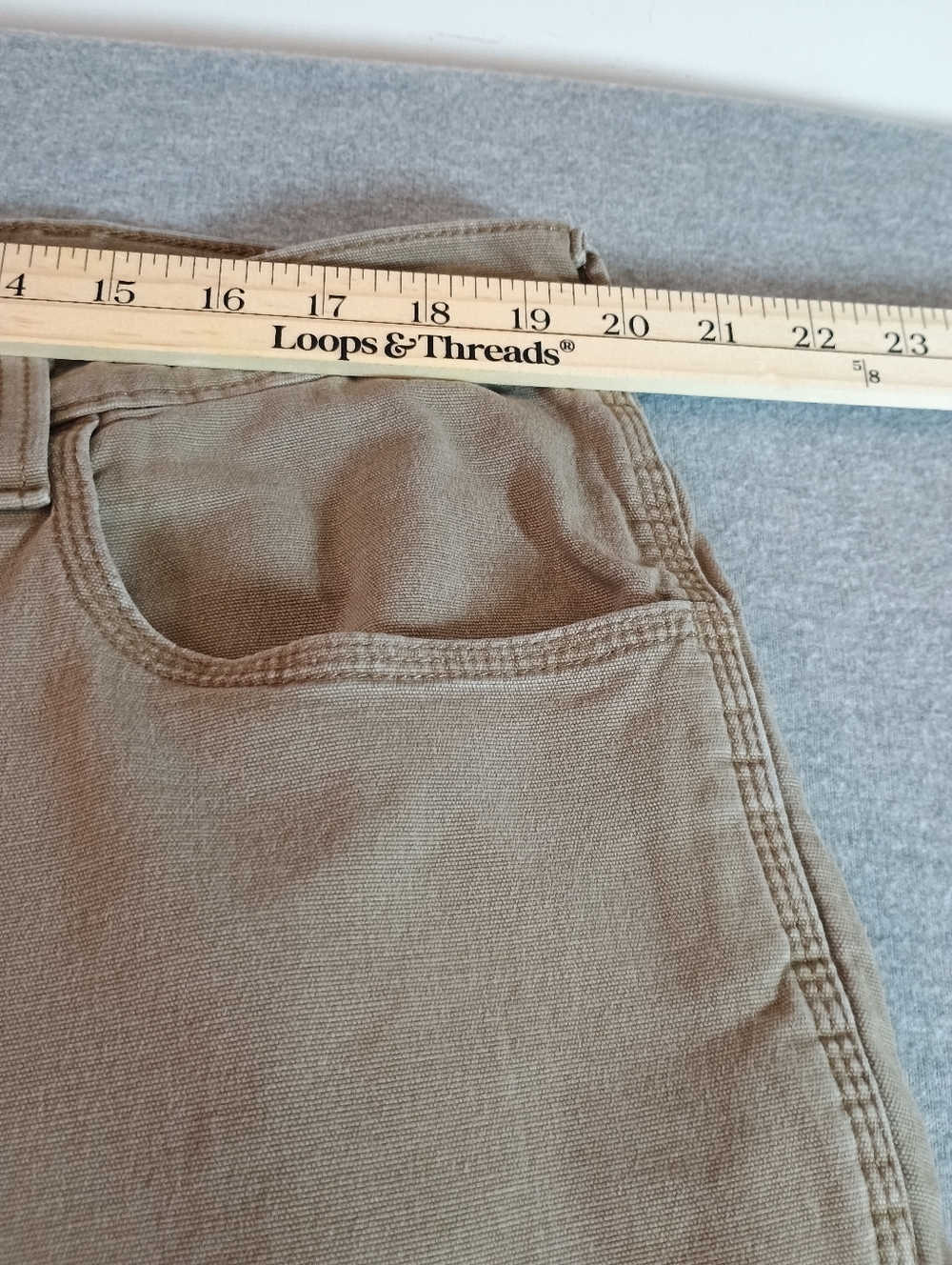 Ariat Mens Size 40 Khaki Carpenter Pants with Utility Pocket - Picture 8 of 10